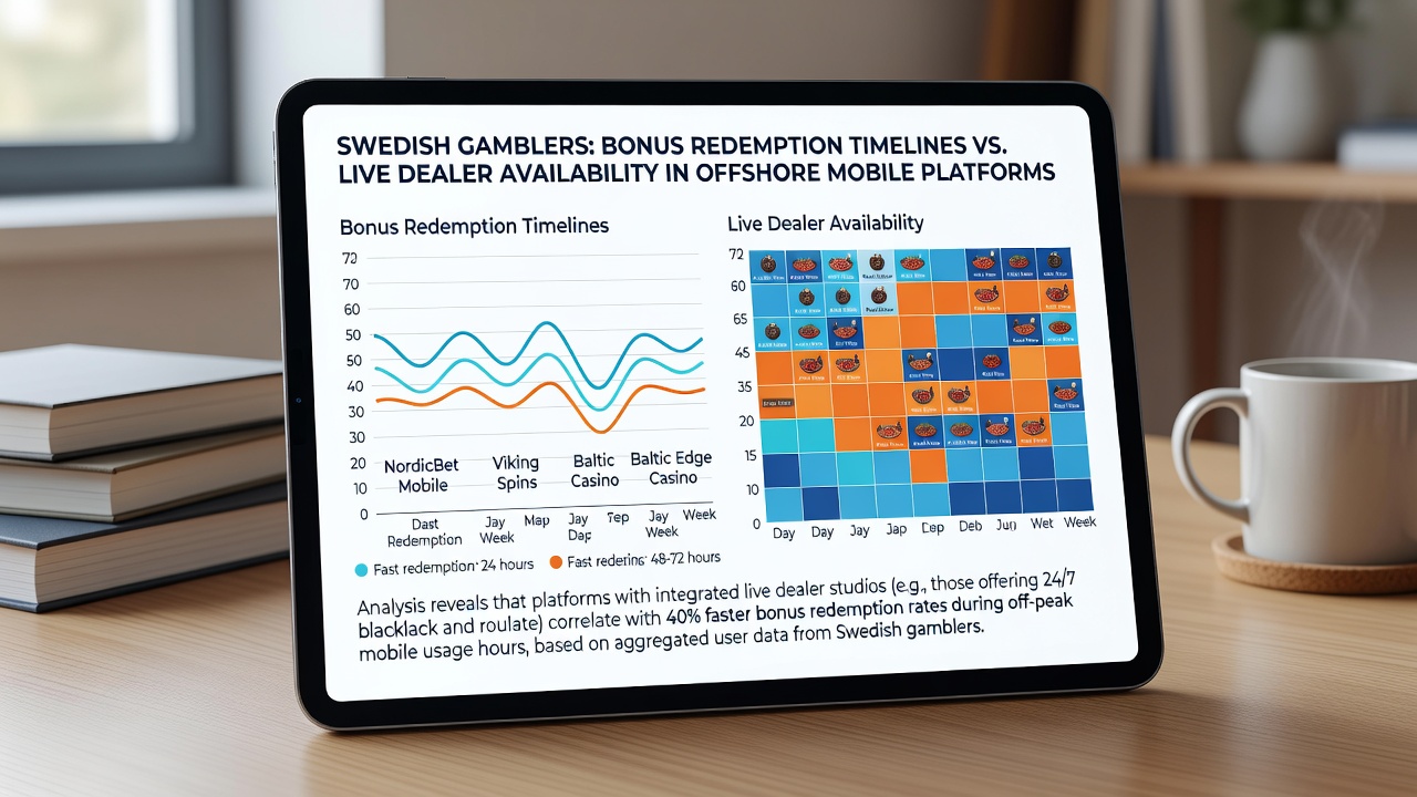 Dashboard view comparing bonus countdown timers with live dealer table availability grids on a mobile screen
